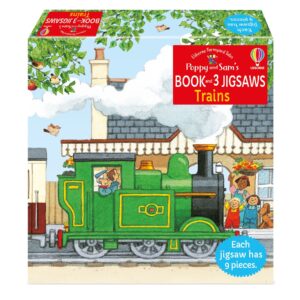 Usborne Book and 3 Jigsaws Poppy and Sam Trains