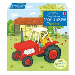 Usborne Book and 3 Jigsaws Poppy and Sam Tractors