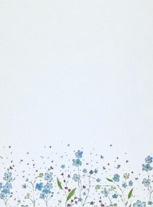 Blue Flowers Stationery