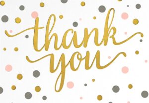 Pink & Gold Dots Thank-you Notes