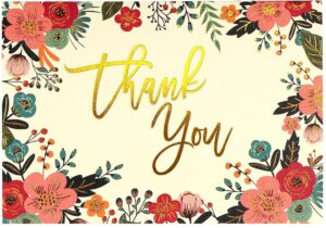Floral Frame Thank-you Notes