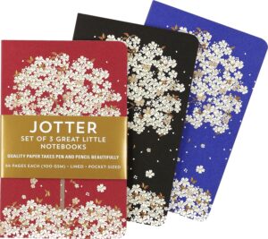 Falling Blossoms Jotter Notebooks (Set of 3)