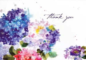 Hydrangeas Thank-you Notes