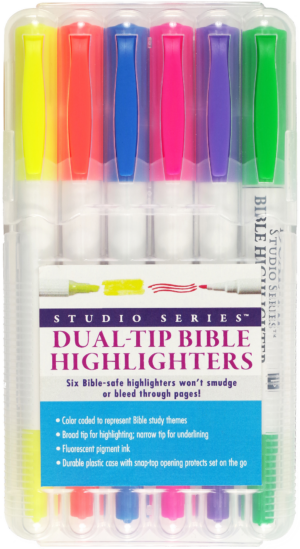 Dual Tip Bible Highlighters (pk of 6)