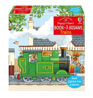 Usborne Book and 3 Jigsaws Poppy and Sam Trains