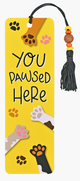 You Pawsed Here Beaded Bookmark